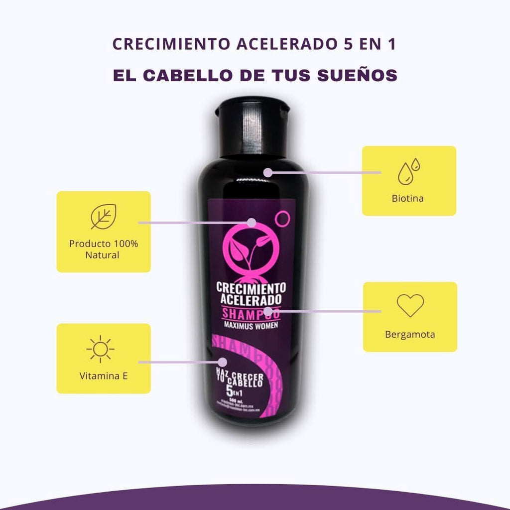 1 shampoo crecimiento acelerado - 5 en 1 - Maximus Inc