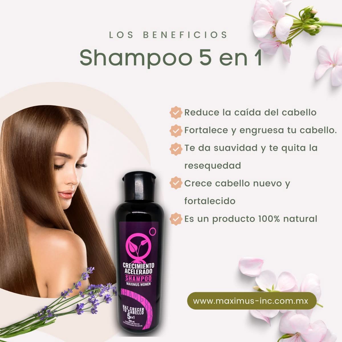1 shampoo crecimiento acelerado - 5 en 1 Imagen secundaria del producto