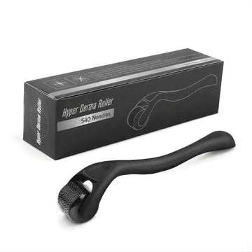 Matte Black Dermaroller 0.5mm Derma Roller para Barba y Cabello