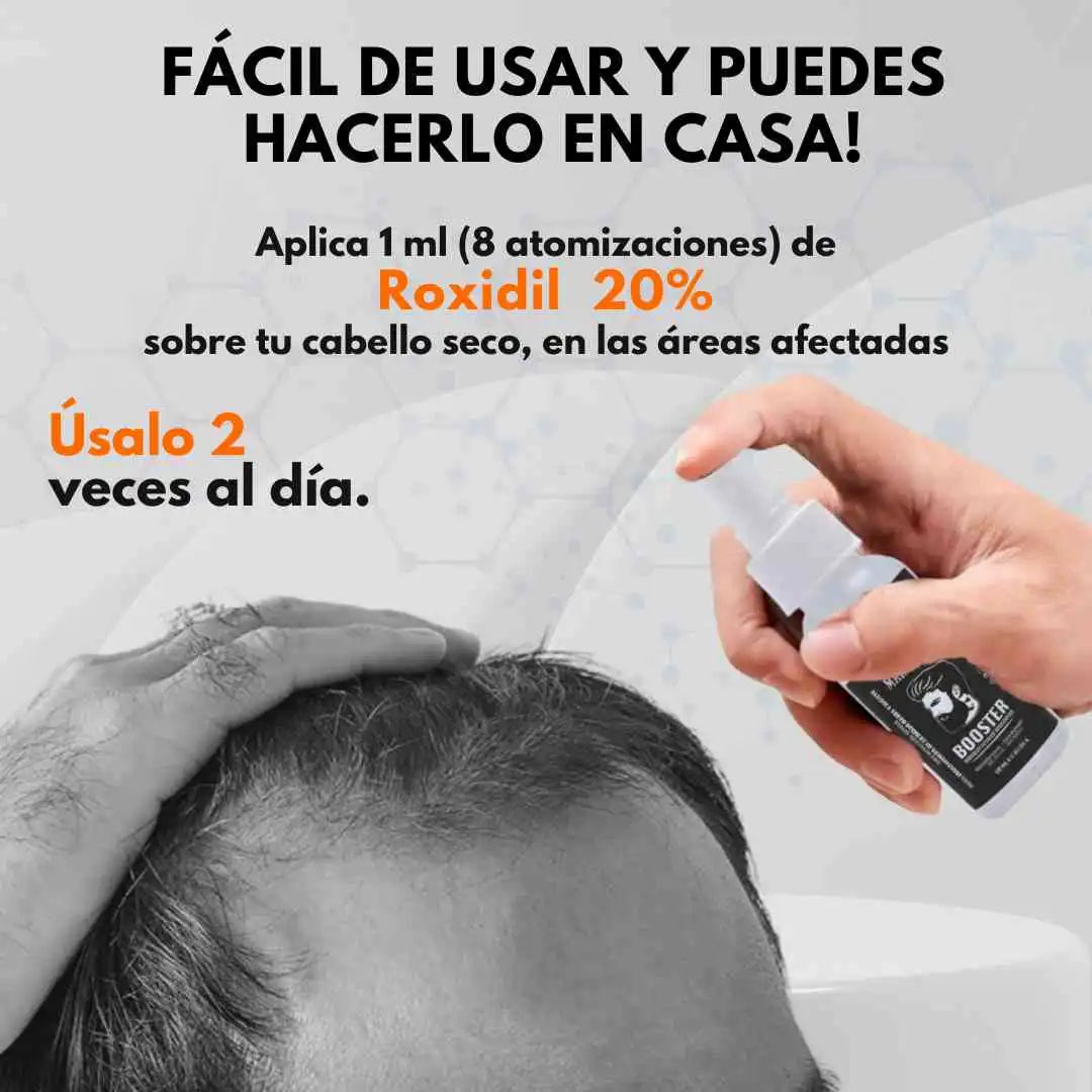 Tónico Ultra Fuerte para Crecimiento de Cabello y Barba Minoxidil 20% 60ml 1 mes de Tratamiento
