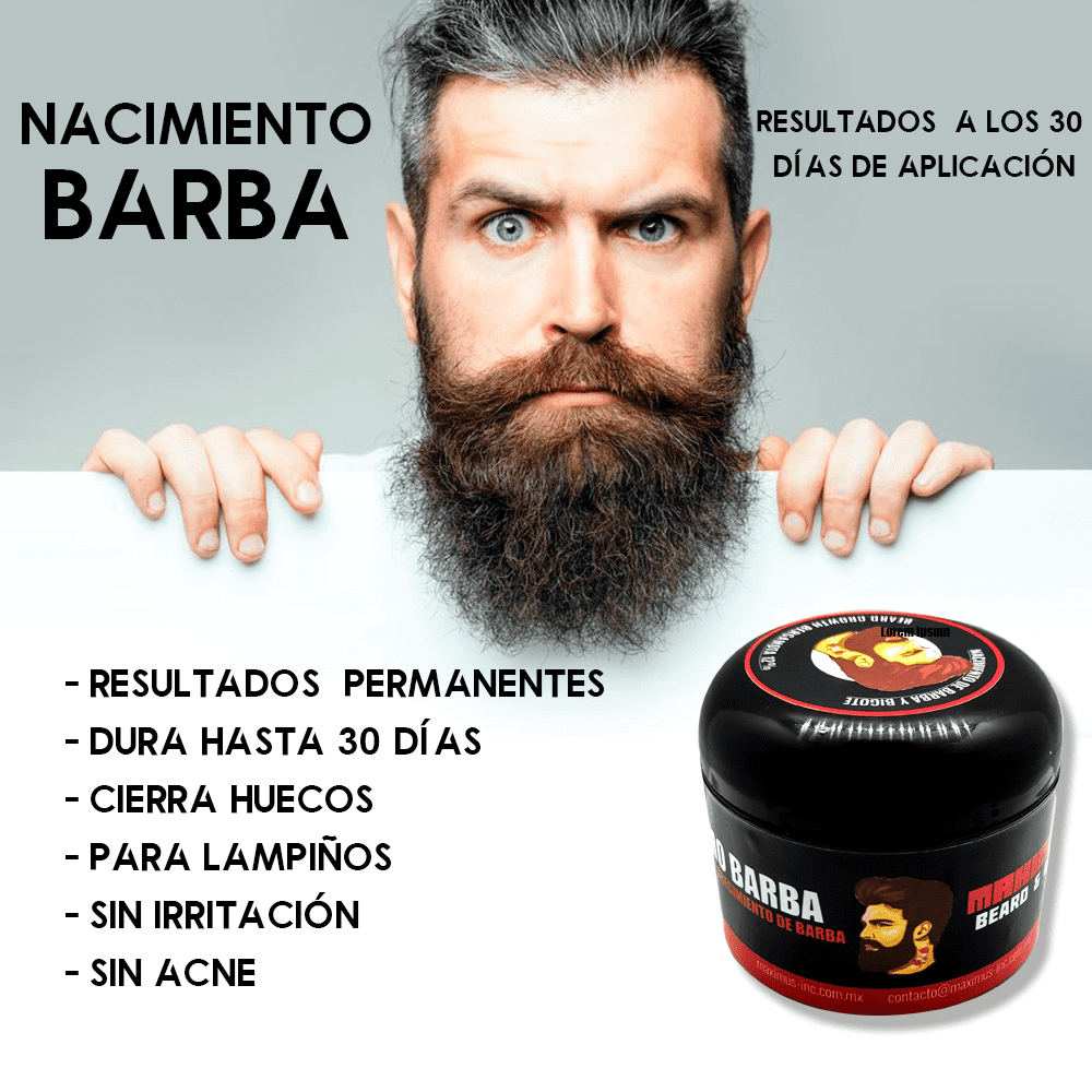 3 Bálsamos de minoxidil al 12% 4 oz - Crecimiento de Barba y Bigote Extra Fuerte - Cierra Huecos - Maximus Inc