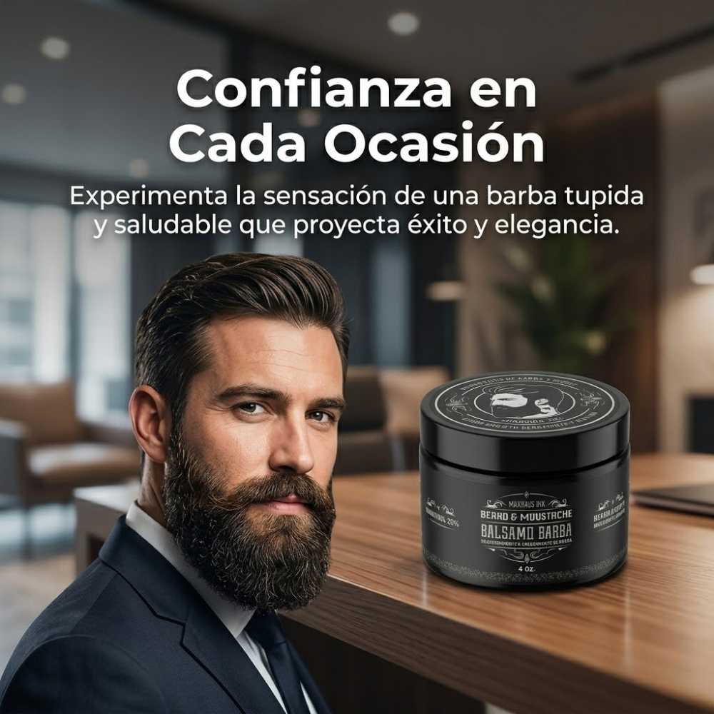Bálsamo de Minoxidil 20% - Crecimiento Profesional para Barba y Bigote