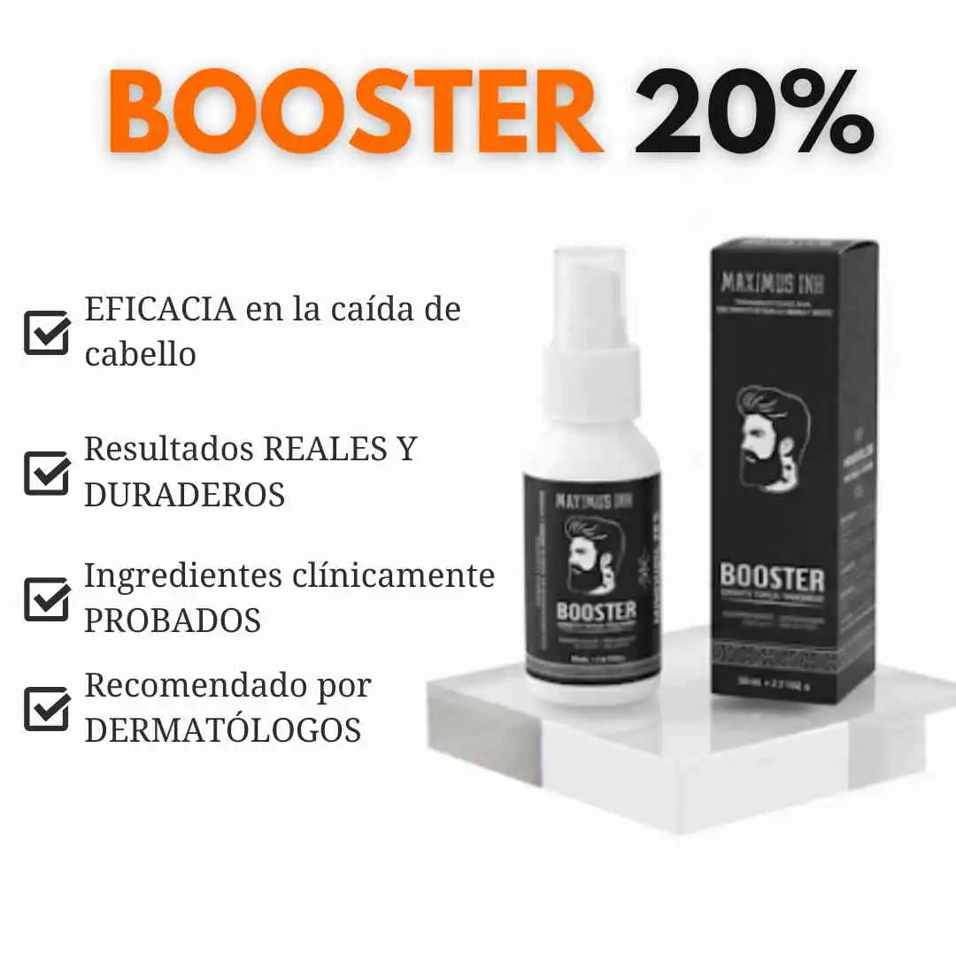 Tónico Ultra Fuerte para Crecimiento de Cabello y Barba Minoxidil 20% 60ml 1 mes de Tratamiento