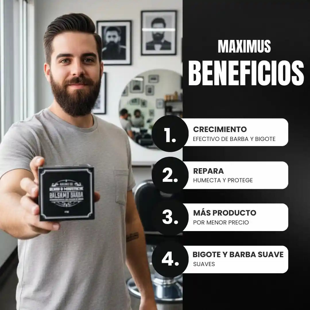 Bálsamo de minoxidil al 20% cerrar huecos barba y bigote
