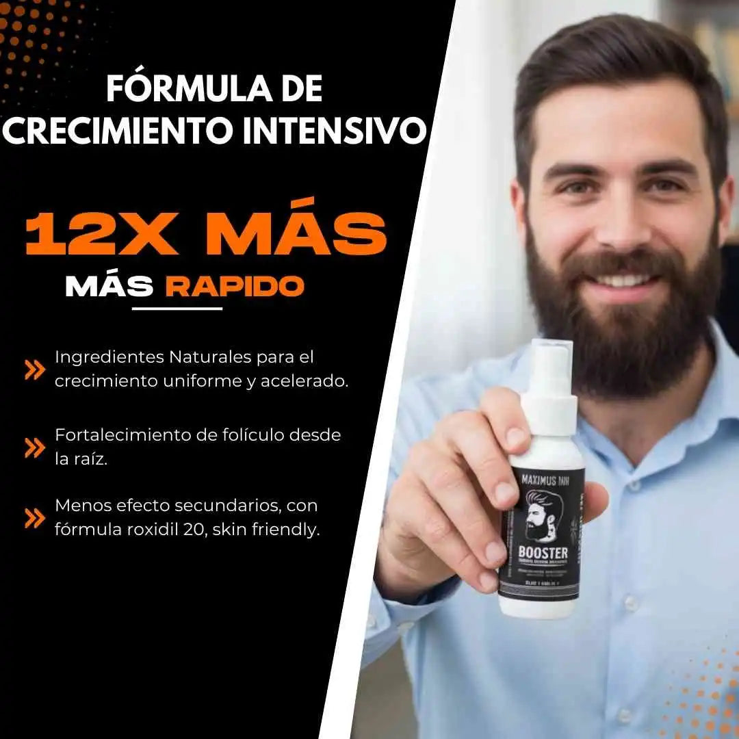 Tónico Ultra Fuerte para Crecimiento de Cabello y Barba Minoxidil 20% 60ml 1 mes de Tratamiento