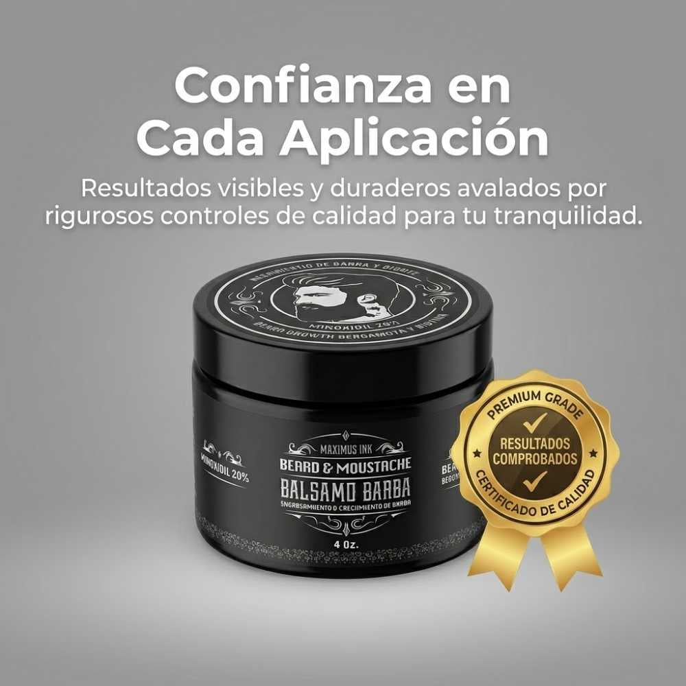 Bálsamo de Minoxidil 20% - Crecimiento Profesional para Barba y Bigote