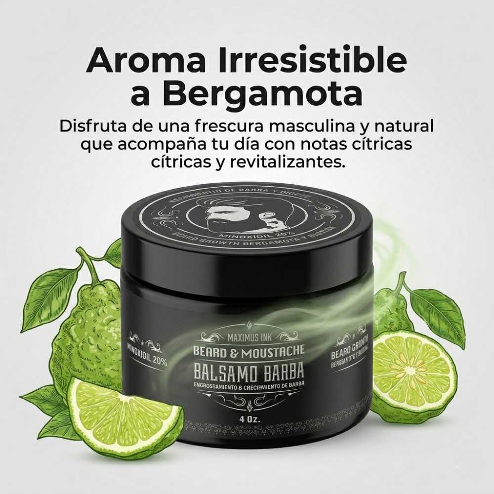 Bálsamo de Minoxidil 20% - Crecimiento Profesional para Barba y Bigote