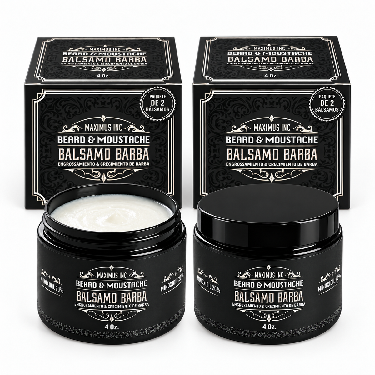 Bálsamo Minoxidil 20% para Barba y Bigote