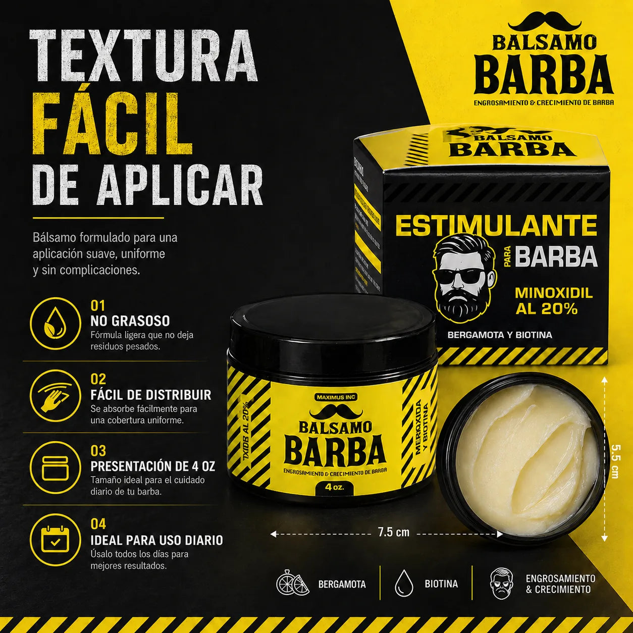 Textura fácil de aplicar del Bálsamo Amarillo