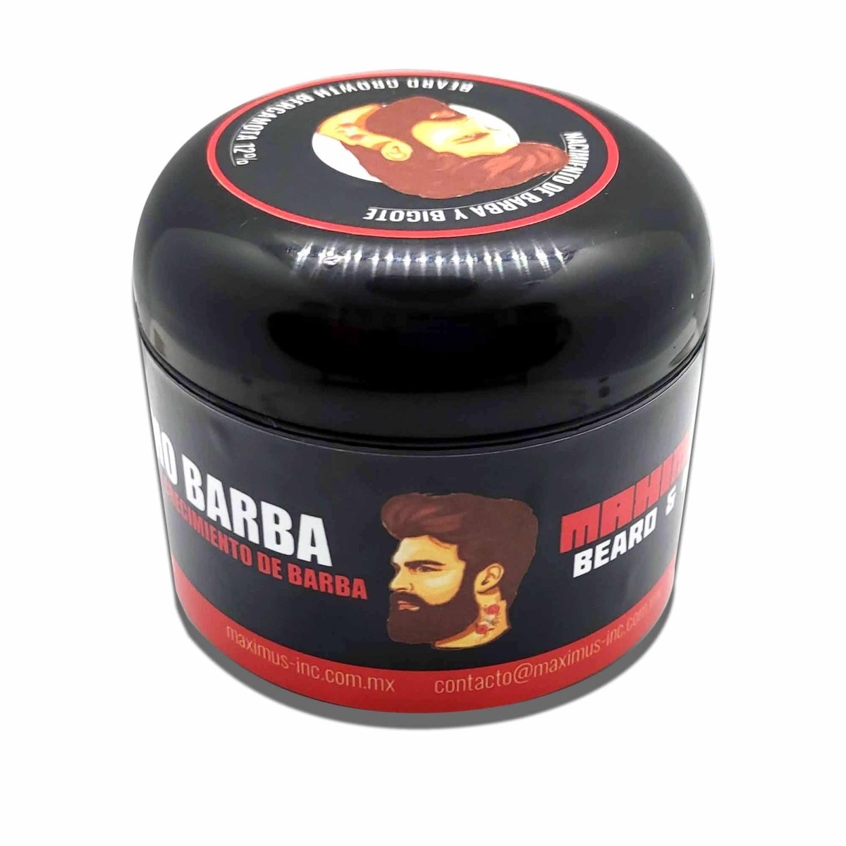 Bálsamo de minoxidil al 12% - 4 oz - crecimiento de barba y bigote extra fuerte - Maximus Inc