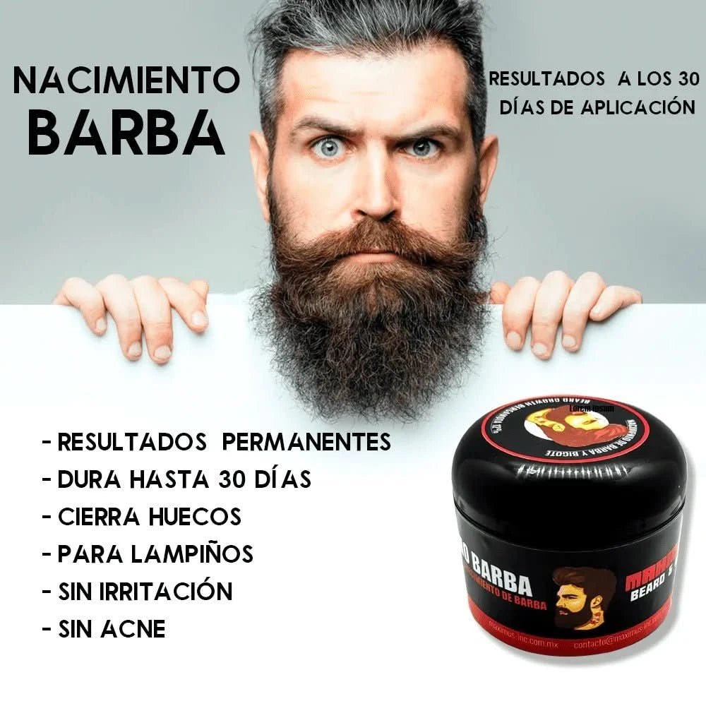 Bálsamo de minoxidil al 12% - 4 oz - crecimiento de barba y bigote extra fuerte - Maximus Inc