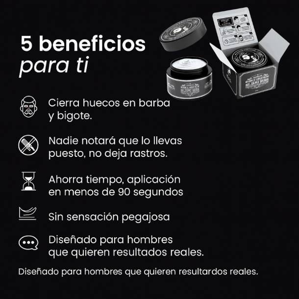 Bálsamo de minoxidil al 20% cerrar huecos barba y bigote - Maximus Inc