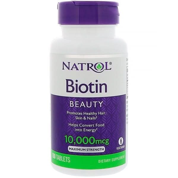 Biotina Natrol 10,000mcg 100 tabletas - Maximus Inc