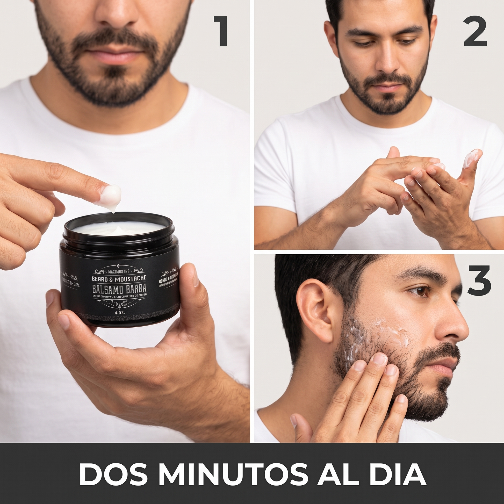 Modo de uso en tres pasos dos minutos al dia