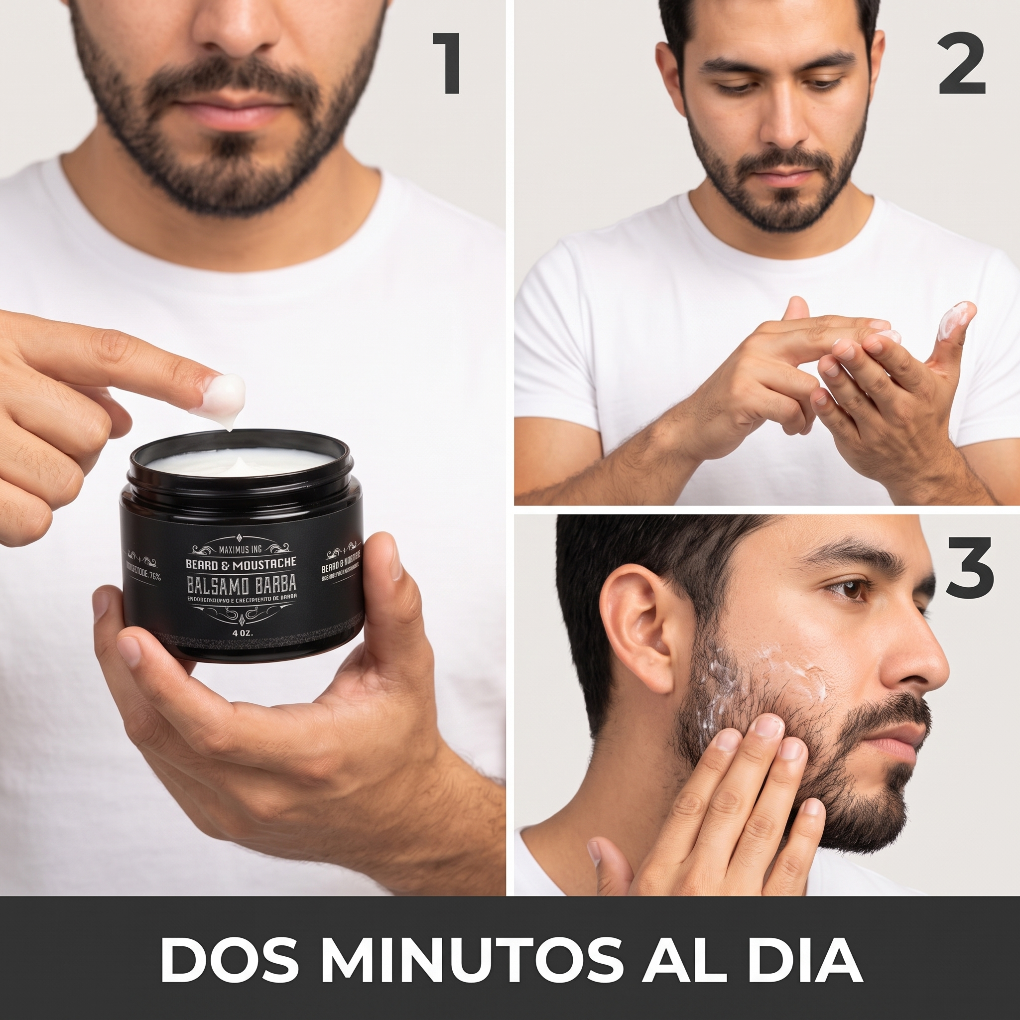 Modo de uso en tres pasos dos minutos al dia