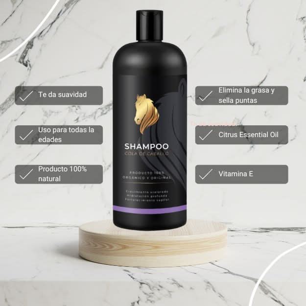 Shampoo cola caballo anticaída - fortalece cabello - Maximus Inc