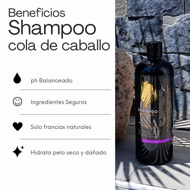 Shampoo cola caballo anticaída - fortalece cabello - Maximus Inc