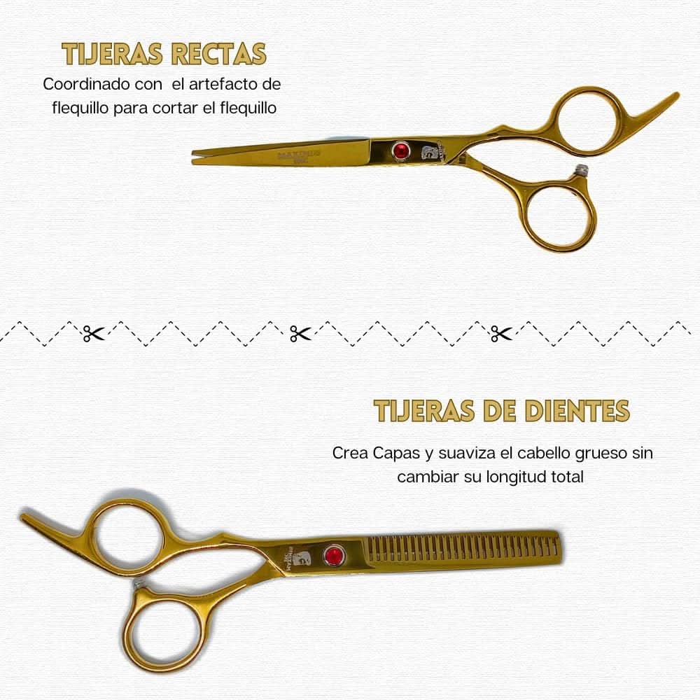 Tijeras doradas 8 pz. - Maximus Inc