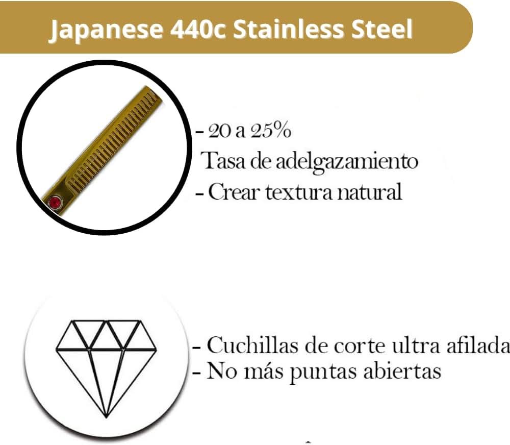 Tijeras doradas 8 pz. - Maximus Inc
