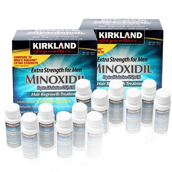 12 Meses Minoxidil Kirkland Liquido 5% - Maximus Inc