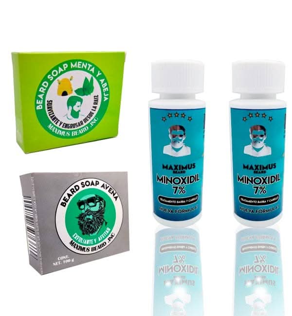 Kit minoxidil 7% + jabones - Maximus Inc