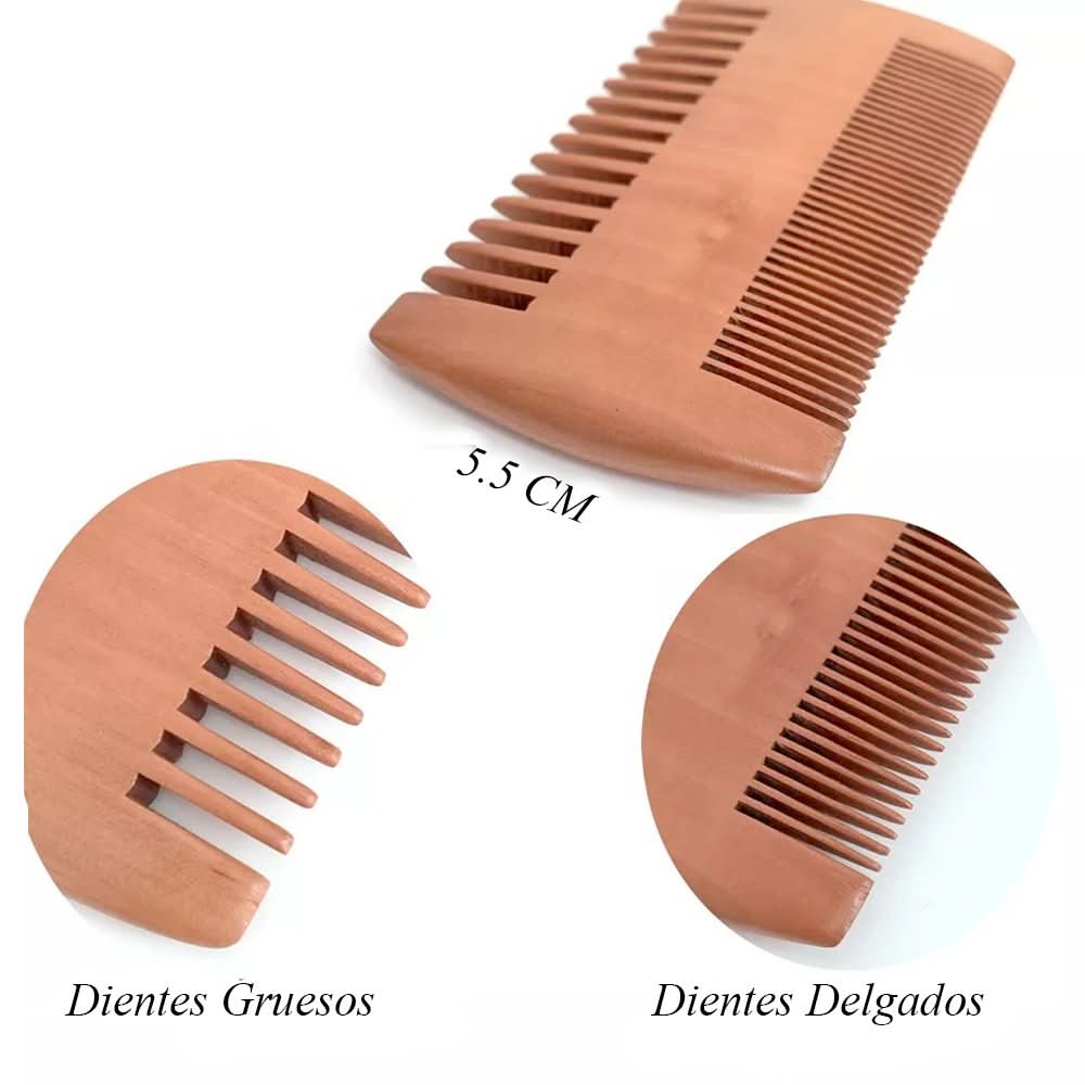 Peine de madera para barba o cabello - Maximus Inc