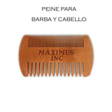 Peine de madera para barba o cabello - Maximus Inc