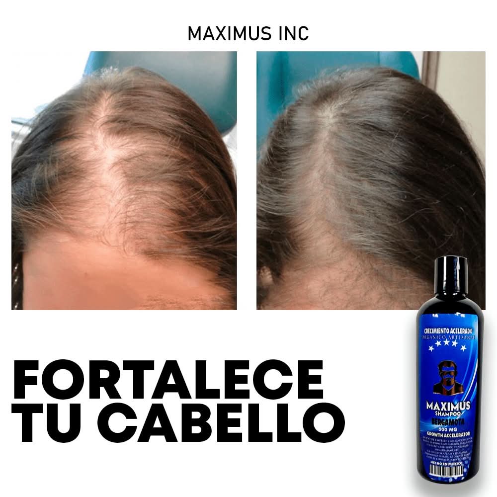 Shampoo bergamota crecimiento acelerado - 500 ml. - Maximus Inc