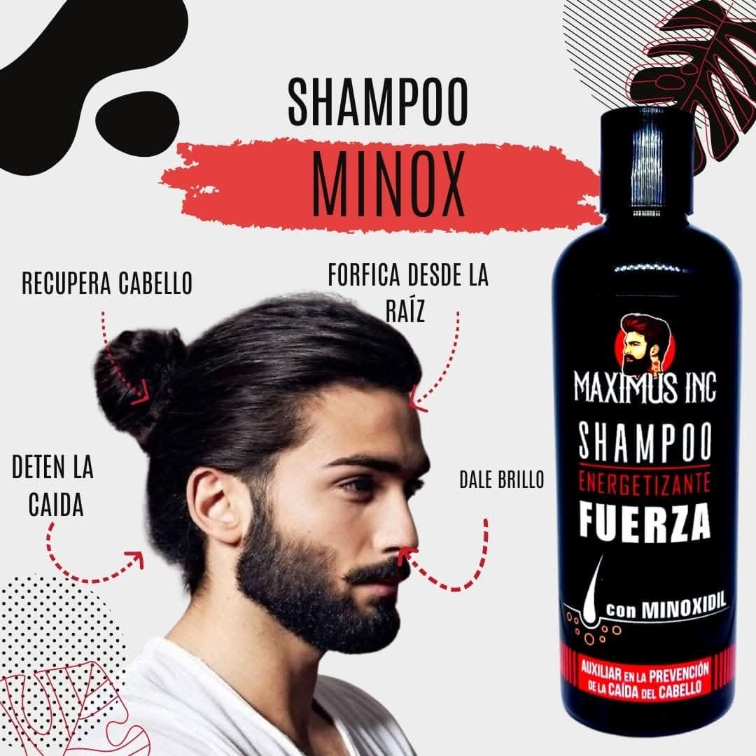 Shampoo con minoxidil 5% 500 ml - anticaída - crecimiento capilar - Maximus Inc