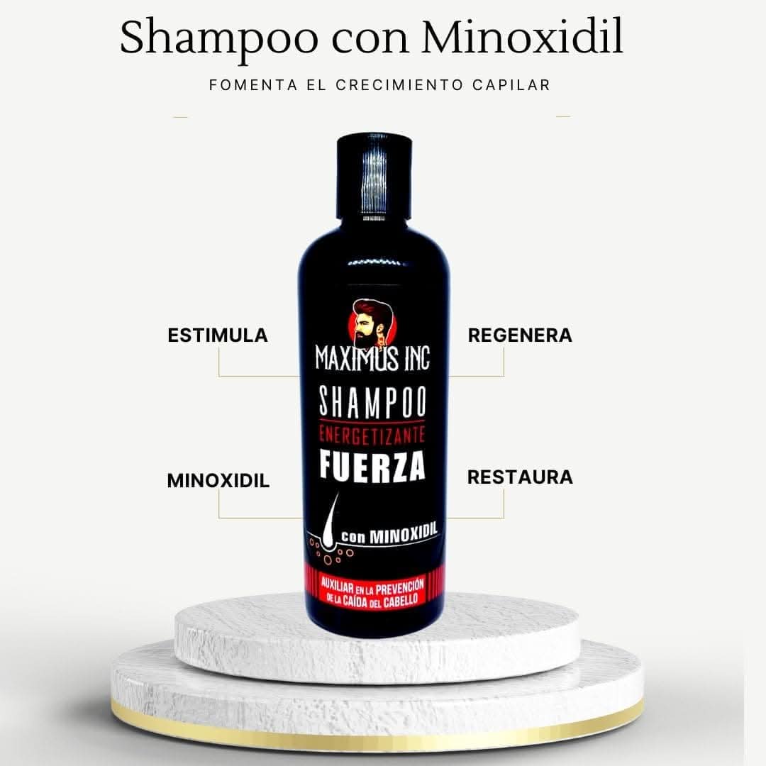 Shampoo con minoxidil 5% 500 ml - anticaída - crecimiento capilar - Maximus Inc