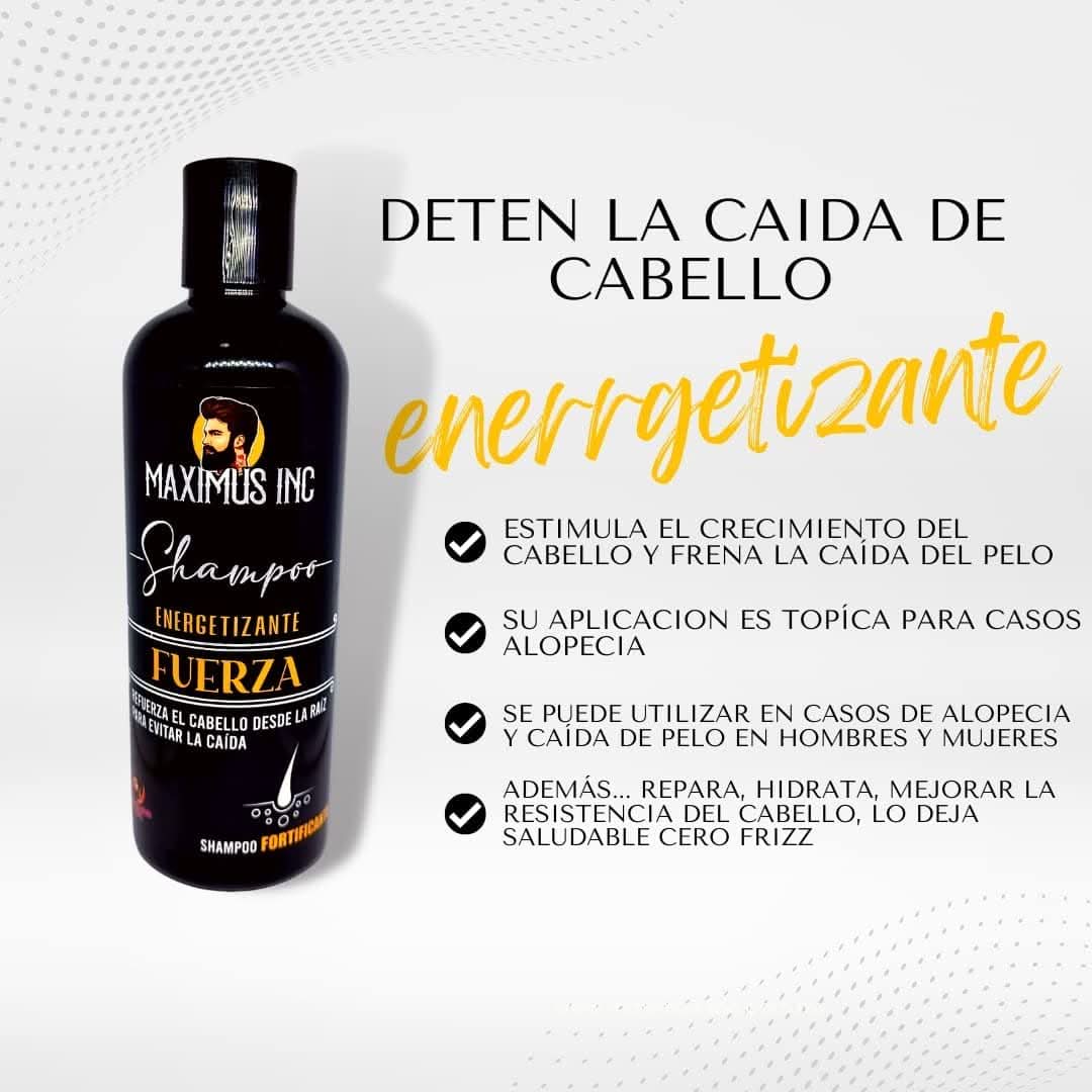 Shampoo energético anticaída 1 litro - Maximus Inc