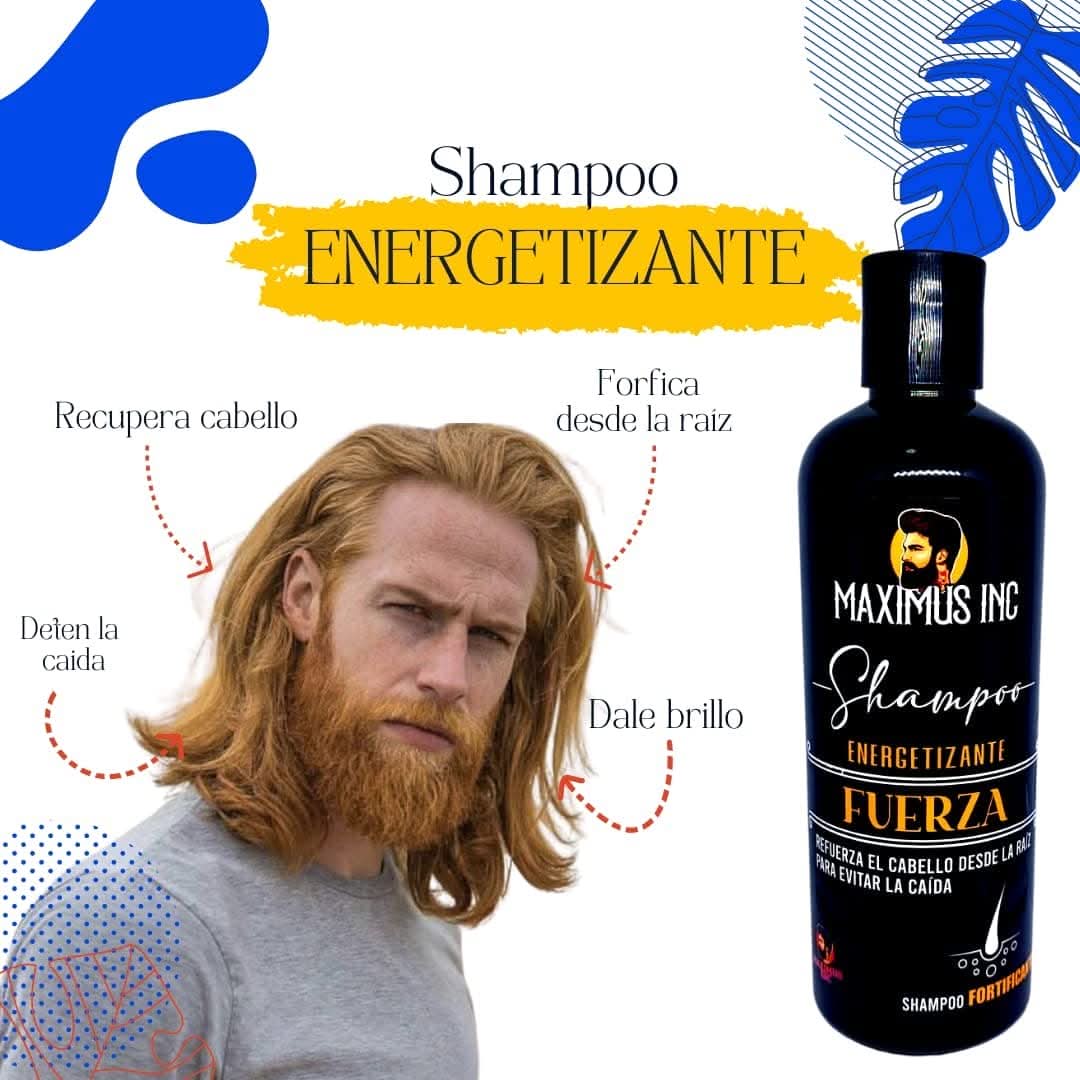 Shampoo energizante 500 ml - combate la alopecia - Maximus Inc