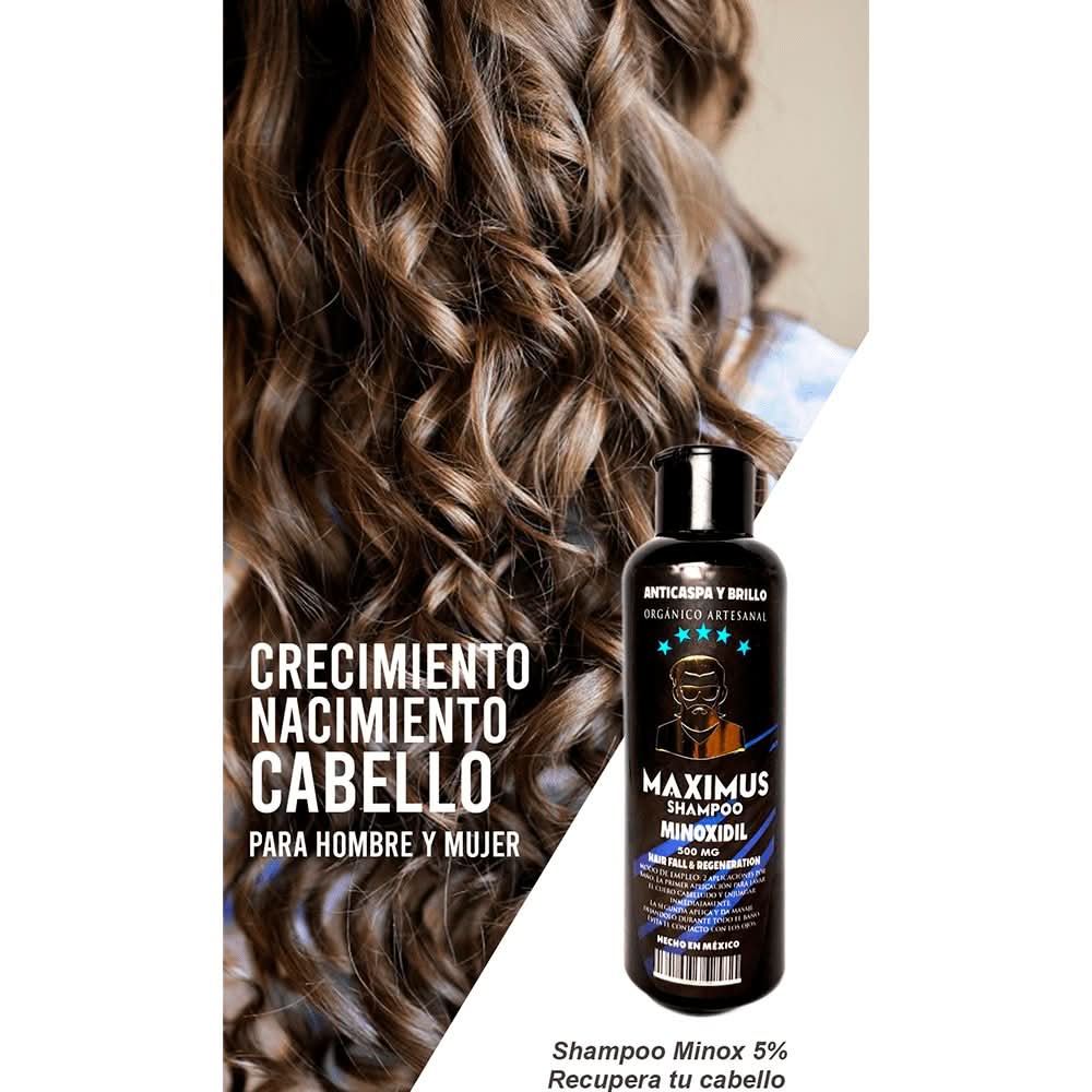Shampoo minoxidil control caida cabello - 500 ml - Maximus Inc