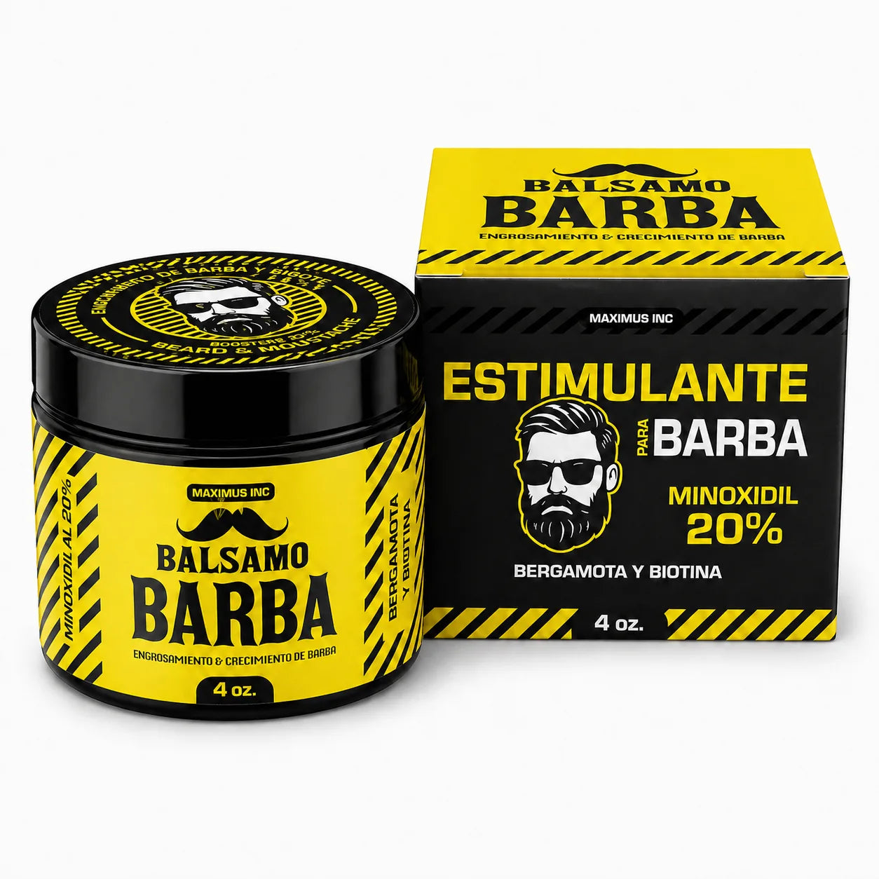 Bálsamo Amarillo Maximus Inc de 4 oz con su caja